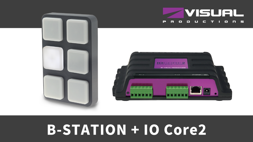 【Visual Productions】B-Station/IO CORE2でプロジェクターの電源の入り切りをやってみよう