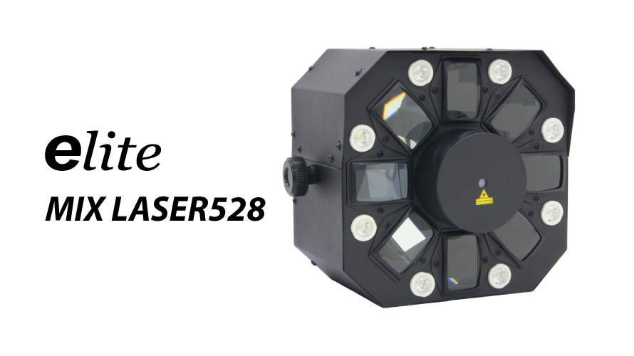 【elite】LED・レーザー・ストロボ搭載のマルチエフェクトライト 【MIX LASER528】のご紹介！