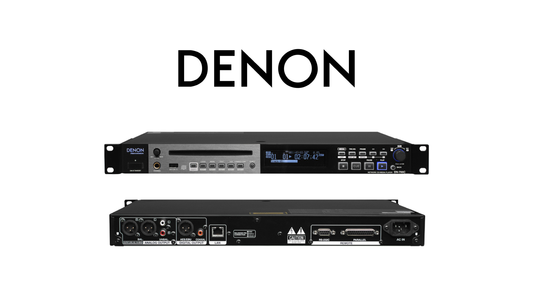 DENON DN-700C メディアプレーヤー　USB オーディオ機器　デノン DENON DN-700CB | ネットワークとBluetoothに対応した業務用CD
