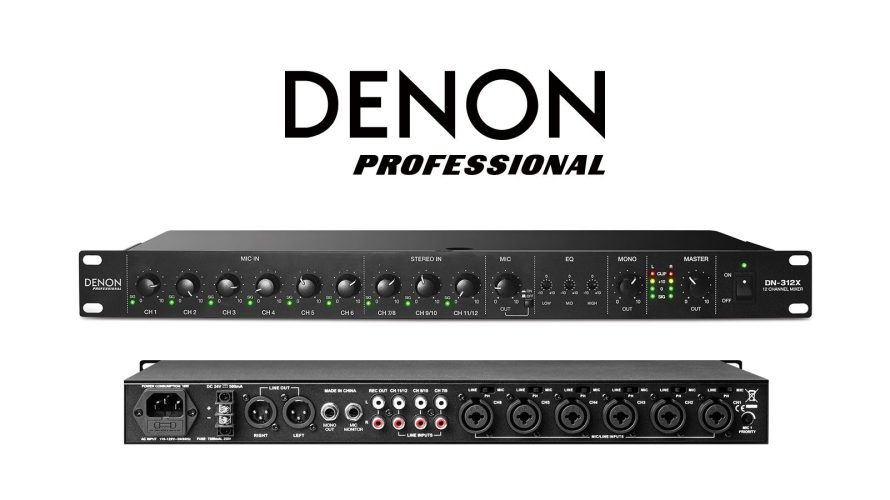 【DENON Professional】業務用12CHマイク/ライン・ミキサーDN312X 在庫限りで終了となります。