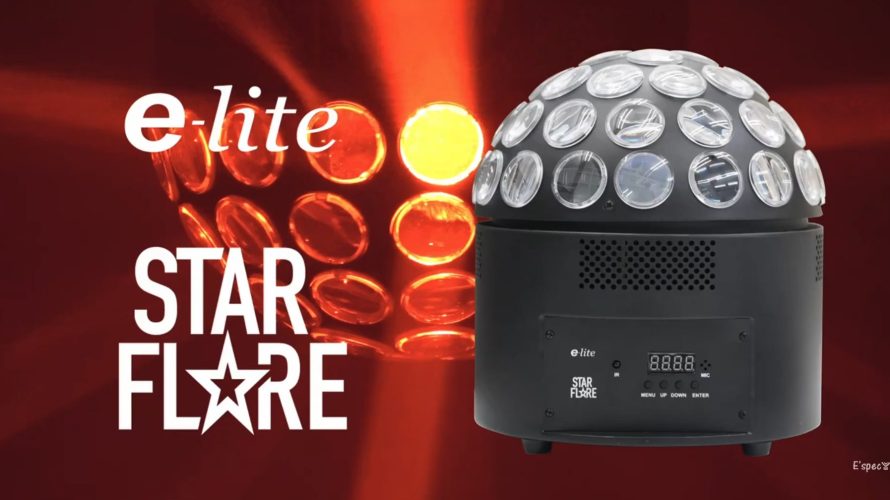 【e-lite】ハイパワーディスコエフェクトライト「STAR FLARE」発売開始しました。